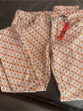 HL Affair Orange Geometric Skinny Pants
